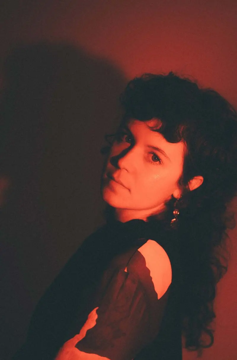 Portrait in red light, Rrose Selavy, My studio, 2026. Photo by Iheb Fehri